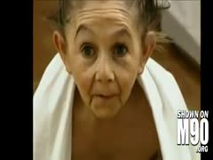 Old midget lady on a lesbian threesome sex